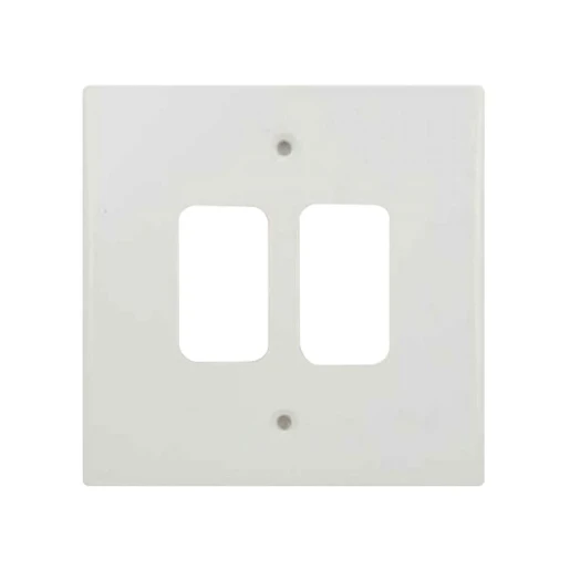 Designa 21FACE2MOD 1 Gang 2 Euro Module Grid Plate White