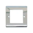 Designa 22FACE2MOD 1 Gang 2 Euro Module Grid Plate Polished Chrome