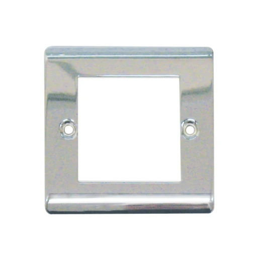 Designa 22FACE2MOD 1 Gang 2 Euro Module Grid Plate Polished Chrome