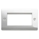 Designa 22FACE4MOD 2 Gang 4 Euro Module Grid Plate Polished Chrome