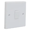Essentials 1 Gang Intermediate 10AX White Plate Switch