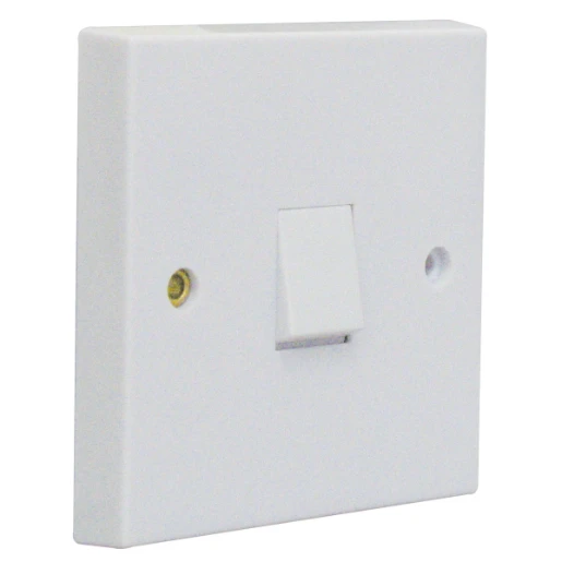 Essentials White 20A 1 Gang Double Pole Switch