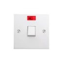 Essentials 20A 1 Gang Double Pole Switch White With Neon Indicator