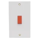 Essentials 11S452 2 Gang 45A Double Pole Switch White