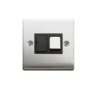 Designa 23SPU13B 1 Gang 13A Switched Fused Spur Connection Unit Satin Steel with Black Insert