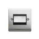 Designa 22S5FSB 1 Gang Triple Pole Fan Isolator Switch - Satin Steel With Black Insert
