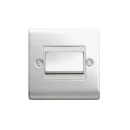 Designa 22S5FS Fan Isolator Switch 1 Gang Triple Pole - Polished Chrome With White Insert