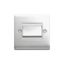Designa 22S5FS Fan Isolator Switch 1 Gang Triple Pole - Polished Chrome With White Insert