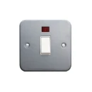 Steeple 55S201L 1 Gang 20A Double Pole Switch Metal Clad with Neon