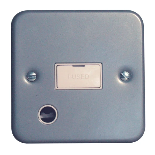 Steeple 55SPU13UN 1 Gang 13A Unswitched Fused Spur Connection Unit Metal Clad with White Insert