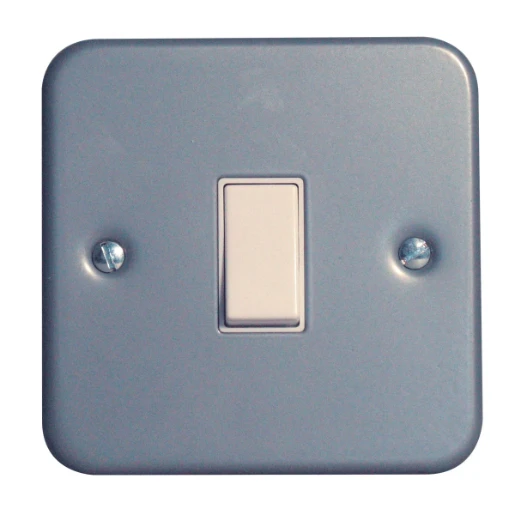 Steeple 55S512 Metal Clad Single Light Switch 1 Gang 2 Way 10AX