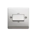 Designa 23S5FSJ 1 Gang Triple Pole Fan Isolator Switch Satin Steel