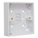 Essentials  White 1 Gang 16mm Pattress Surface Back Box