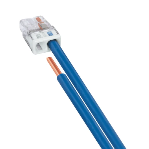 Connector Push-Wire 2 24A 450V 4Kv 0.5-2.5mm² Clear / White [Pack=100]