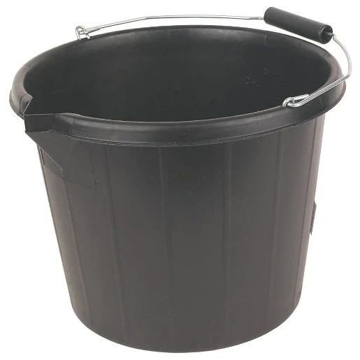 Rubbertex Builders Bucket 14 Litre Black