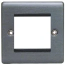 Designa 25FACE2MOD 1 Gang 2 Euro Module Grid Plate Graphite