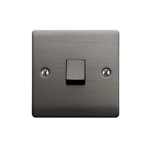 Designa 25S513J Plate Switch 1 Gang Intermediate 10AX Graphite