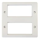 Designa 21FACE8MOD 2x2 Gang 8 Euro Module (2x4) Grid Plate White