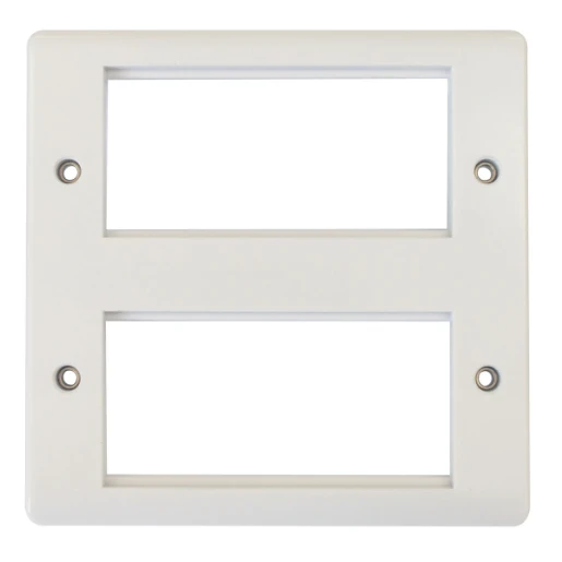 Designa 21FACE8MOD 2x2 Gang 8 Euro Module (2x4) Grid Plate White