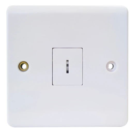 Designa 21S202KELT 20A 1 Gang Double Pole Keyswitch White