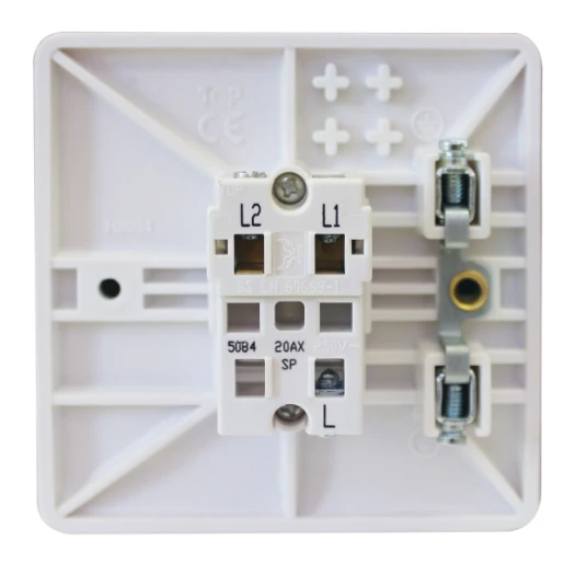 Designa 21S202KELT 20A 1 Gang Double Pole Keyswitch White