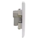 Designa 21S202KELT 20A 1 Gang Double Pole Keyswitch White