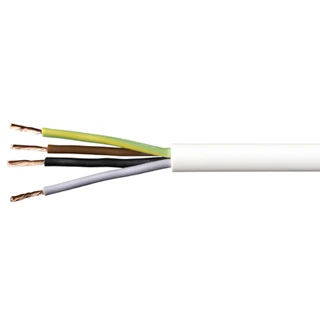 3184TQ 1.5mm² White Harmonised H05BN4-F Cable 4-Core Butyl Rubber