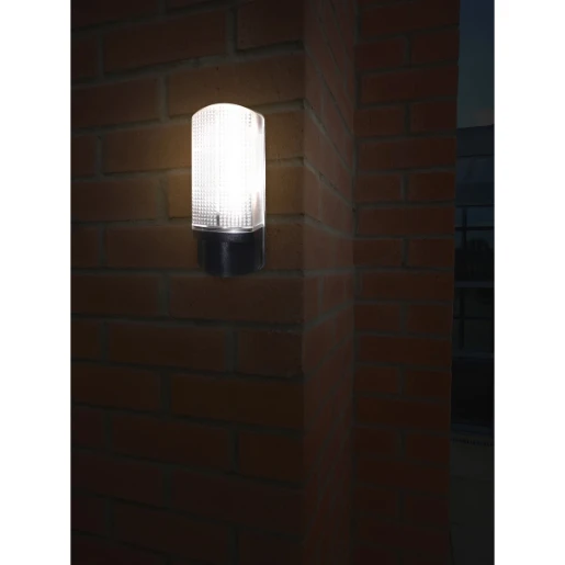 Bulkhead LED Security 7W 3100K 500lm IP44 Black
