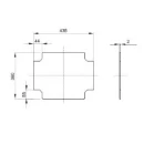 Plate For Watertight Enclosures 460X380mm Galvanised Metal