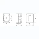 Enclosure Surf Mounting Protected Empty 1 Gang 66X82X55mm Grey System 40