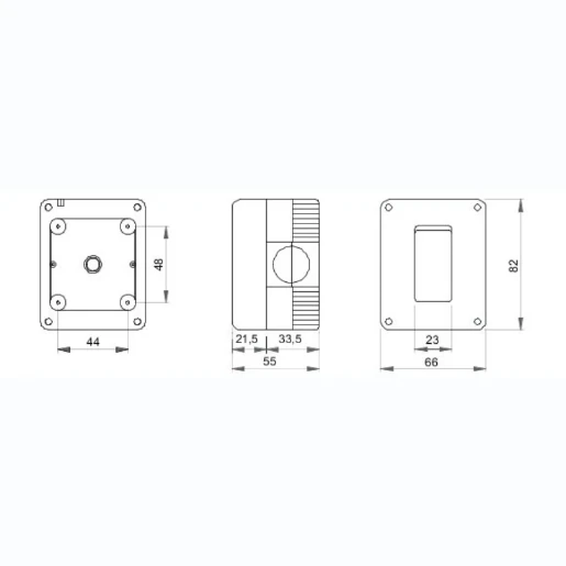 Enclosure Surf Mounting Protected Empty 1 Gang 66X82X55mm Grey System 40