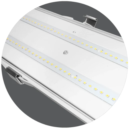 Eterna Twin 5ft LED Weatherproof Fitting, Grey