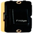 Insert Rocker Grid 1 Gang DP 20A Black/Black
