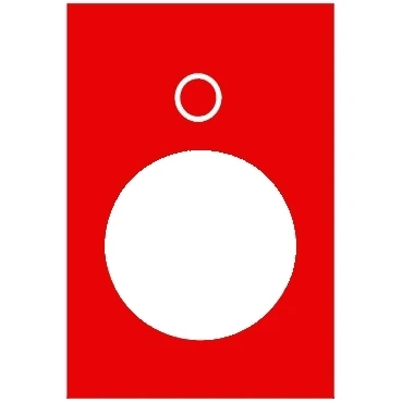 Legend Plate 40x30mm O White/Red