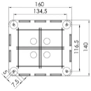 Junction Box Combi 1210/Empty 160X140X81mm White Polypropylene IP6