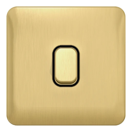 Lisse Plate Switch 1-Gang 2-Way 10AX Satin Brass / Black