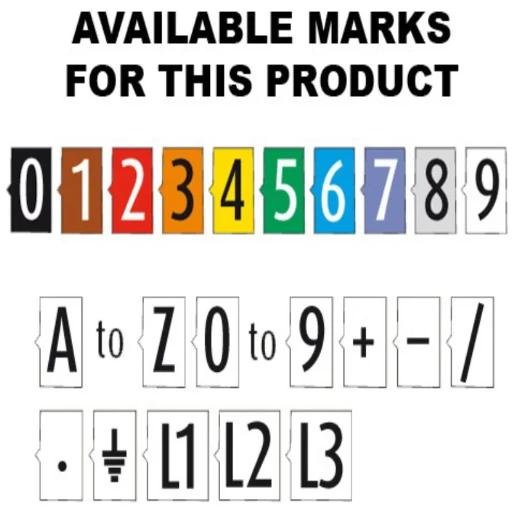 Marker Cable Snap-On Letter L3 Box=300 3.3-4.5mm Black On White