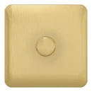 Lisse 1-Gang 1-Way 250W Mains Dimmer Satin Brass