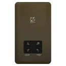Lisse 2-Gang 115/230V Shaver Socket Mocha Bronze / Black