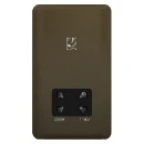 Lisse 2-Gang 115/230V Shaver Socket Mocha Bronze / Black