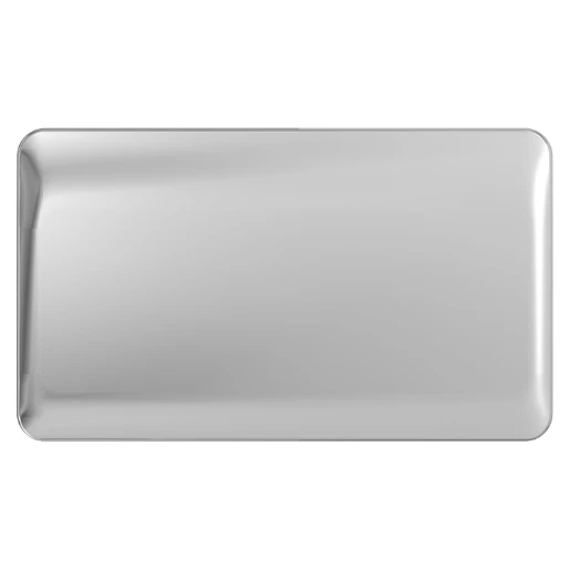 Lisse 2-Gang Blank Plate Polished Chrome