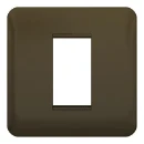Lisse 1-Gang 1-Module Euro Plate Mocha Bronze