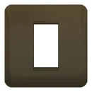 Lisse 1-Gang 1-Module Euro Plate Mocha Bronze