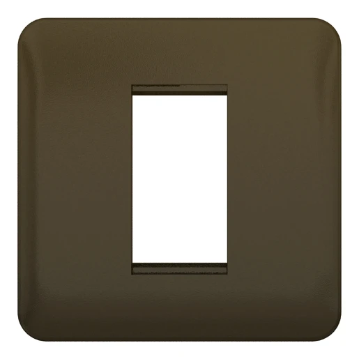 Lisse 1-Gang 1-Module Euro Plate Mocha Bronze