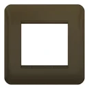 Lisse 1-Gang 2-Module Euro Plate Mocha Bronze
