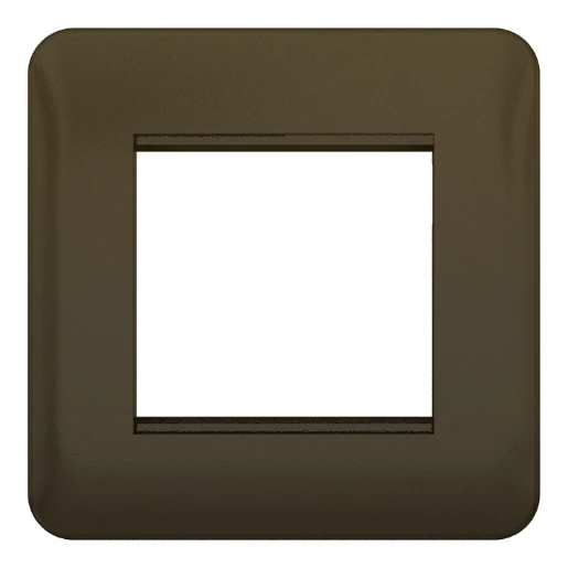 Lisse 1-Gang 2-Module Euro Plate Mocha Bronze