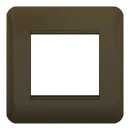 Lisse 1-Gang 2-Module Euro Plate Mocha Bronze