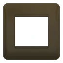 Lisse 1-Gang 2-Module Euro Plate Mocha Bronze