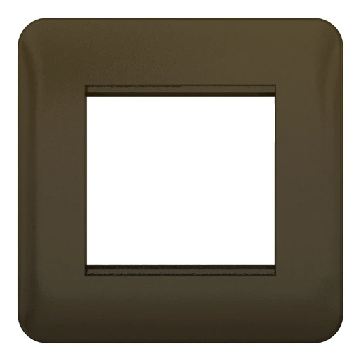 Lisse 1-Gang 2-Module Euro Plate Mocha Bronze