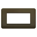 Lisse 2-Gang 4-Module Euro Plate Mocha Bronze